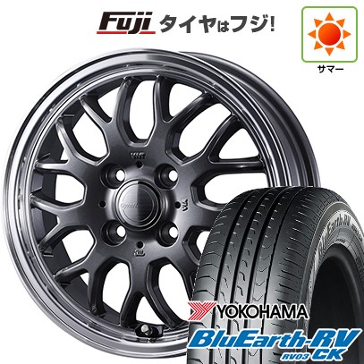 【パンク保証付き】【新品 軽自動車】ソリオ ハスラー 夏タイヤ ホイール４本セット 165/70R14 ヨコハマ ブルーアース RV-03CK ウェッズ グラフト 9M 14インチ