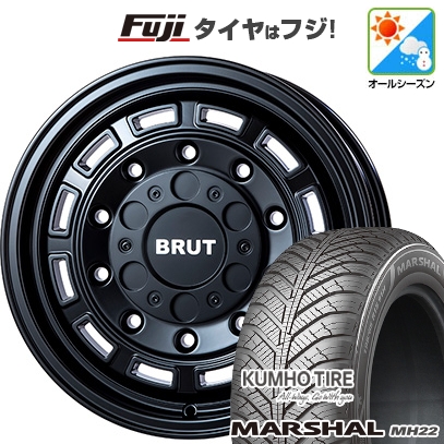 【新品国産車用5穴114.3】 | オールシーズンタイヤ ホイール4本セット | 215/60R17 | マーシャル MH22(限定) | トライスター BRUT BR-70 | 7.5J 17インチ