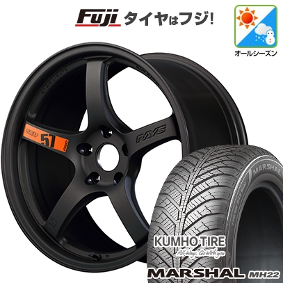 【新品国産車用5穴114.3】 | オールシーズンタイヤ ホイール4本セット | 225/65R17 | マーシャル MH22(限定) | RAYS 57CR SPEC-D 17インチ