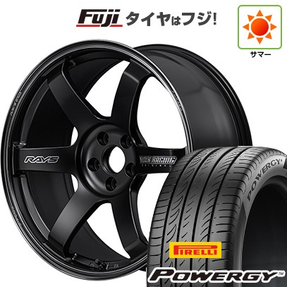 【新品国産車用 5穴100車】 夏タイヤ ホイール4本セット 225/55R18 ピレリ パワジー RAYS レイズ ボルクレーシング TE37 サーガ S-plus Black Shadow 18インチ