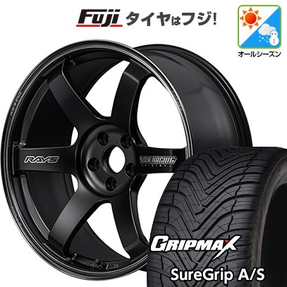 新品国産車用 5穴114.3車 オールシーズンタイヤ ホイール4本セット 215/50R18 SUERGRIP A/S RAYS ボルクレーシング TE37 サーガ S-plus Black Shadow 18インチ