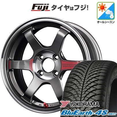 【パンク保証付き】N-BOX タント スペーシア | オールシーズンタイヤ ホイール4本セット | 165/55R15 | ブルーアース 4S AW21 | TE37 ソニック SL 15インチ
