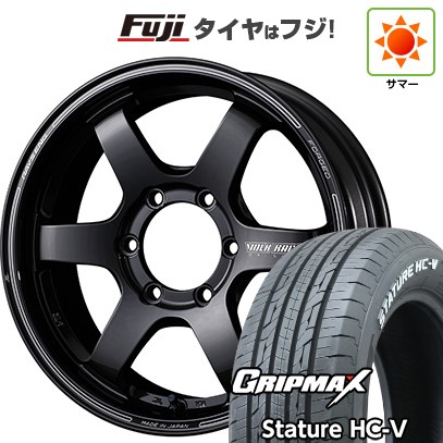 【新品】ハイエース200系 夏タイヤ ホイール４本セット 225/50R18 107/105T GRIP MAX スタチャー HC-V RWL（限定） レイズ ボルクレーシング TE37SB 18インチ