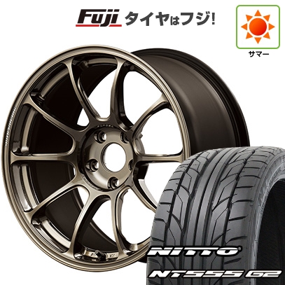 【パンク保証付き】【新品国産車用 5穴100車】 夏タイヤ ホイール4本セット 215/40R18 ニットー NT555 G2 RAYS レイズ ボルクレーシング ZE40 18インチ