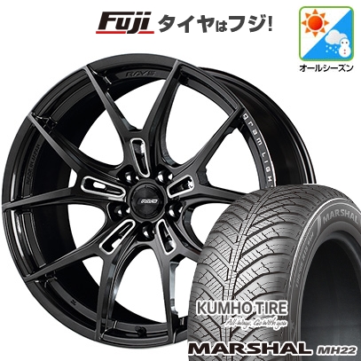 オールシーズンタイヤ ホイール4本セット 235/55R18インチ 5H114 ウェッズ マーベリック 1307M グレイズブラック ダンロップ ALL SEASON MAXX AS1