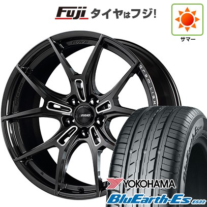 【新品国産車用 5穴114.3車】 夏タイヤ ホイール4本セット 215/45R18 ヨコハマ ブルーアース ES32 RAYS レイズ グラムライツ 57FXZ 18インチ