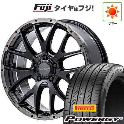 【新品国産車用 5穴114.3車】 夏タイヤ ホイール4本セット 225/60R18 ピレリ パワジー RAYS レイズ ホムラ 2X7FA BLACK CLEAR EDITION 18インチ