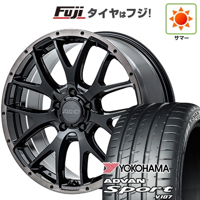 パンク保証付き 新品国産車用5穴114.3 | 夏タイヤ ホイール4本セット | 225/45R18 | ADVAN Sport V107(限定) | ホムラ 2X7FA BLACK CLEAR EDITION 18インチ