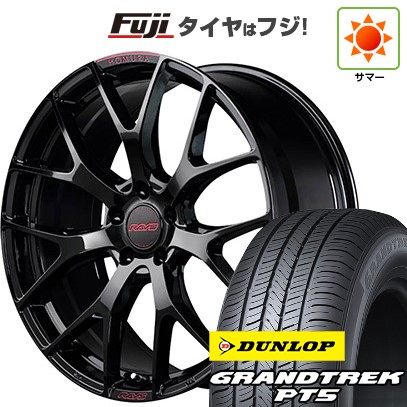 【新品国産車用 5穴114.3車】 夏タイヤ ホイール4本セット 225/55R19 ダンロップ グラントレック PT5 RAYS レイズ ホムラ 2X7FT SPEC-M 19インチ