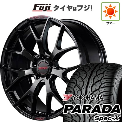 【新品国産車用 5穴114.3車】 夏タイヤ ホイール4本セット 235/55R20 ヨコハマ PARADA Spec-X RAYS レイズ ホムラ 2X7FT SPEC-M 20インチ