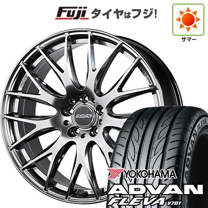 ADVAN - 【新品国産車用 5穴114.3車】 夏タイア 車輪4本仕掛ける 215/40R18 ヨコハマ 居住地ヴァン フレバV701 RAYS レイズ ホムラ 2X9Plus 18in 自動車-夏タイヤ、ホイールセット
