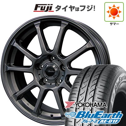 BluEarth - 【新品国産車用 5穴100車】 夏タイア 車輪4本仕かける 195/65R15 ヨコハマ 青み地びた AE-01F テクノピア カリテス S316 15in