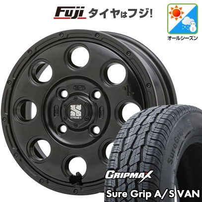 【新品 軽自動車】軽トラ 軽バン オールシーズンタイヤ ホイール4本セット 145/80R12 80/78T GRIPMAX SureGrip A/S VAN MLJ エクストリームJ KK03 4J 12インチ