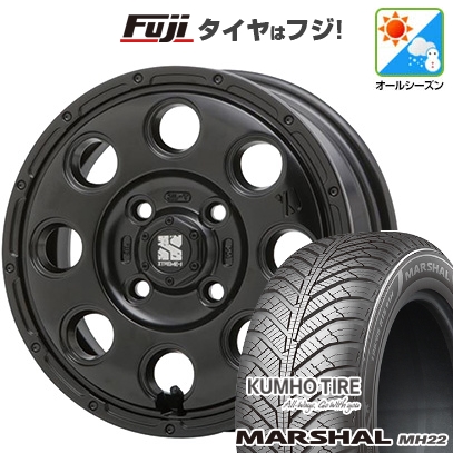 【新品 軽自動車】 オールシーズンタイヤ ホイール４本セット 145/80R13 クムホ マーシャル MH22 オールシーズン(限定) MLJ エクストリームJ KK03 13インチ