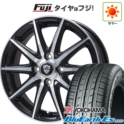 【新品 軽自動車】 夏タイヤ ホイール4本セット 155/65R13 ヨコハマ ブルーアース ES32 エルベ エステローザ EST-10S ブラックポリッシュ 4J 13インチ
