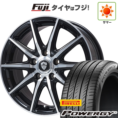 【新品】フリード クロスター | 夏タイヤ ホイール4本セット | 185/65R15 | ピレリ パワジー | エルベ エステローザ EST-10S ブラックポリッシュ | 6J 15インチ