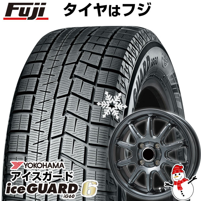 【新品 軽自動車】N-BOX タント スペーシア スタッドレスタイヤ ホイール４本セット 155/65R14 ヨコハマ アイスガード シックスIG60  ブランドル LP196 14インチ