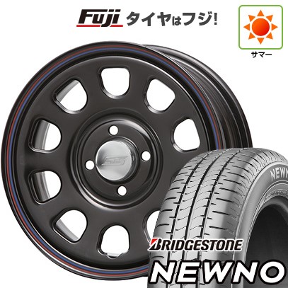 【新品 軽自動車】N-BOX タント スペーシア 夏タイヤ ホイール４本セット 155/65R14 ブリヂストン ニューノ(限定) MLJ デイトナSS 14インチ