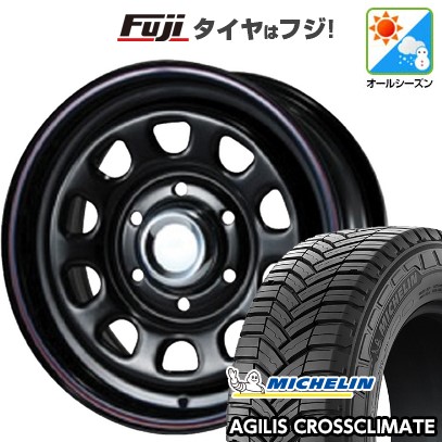【新品】ハイエース200系 オールシーズンタイヤ ホイール４本セット 195/80R15 108/106S ミシュラン アジリス クロスクライメート MLJ デイトナSS 15インチ