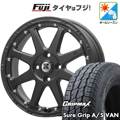 【新品 軽自動車】軽トラ 軽バン オールシーズンタイヤ ホイール4本セット 145/80R12 80/78T GRIPMAX SureGrip A/S VAN MLJ エクストリームJ 4J 12インチ