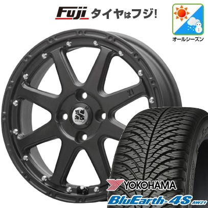 軽自動車用タイヤホイール4本セット　YOKOHAMA BluEarth 155/65R14　2016年製 BluEarth 【パンク保証付き】【新品 軽自動車】オールシーズンタイヤ