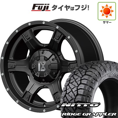 【パンク保証付き】【新品】プラド/ハイラックス 夏タイヤ ホイール４本セット 265/70R17 NITTO リッジグラップラー オフビート レクセル アウトロー 17インチ