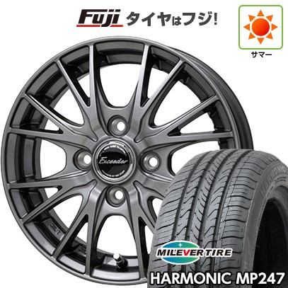 【新品 軽自動車】 夏タイヤ ホイール4本セット 165/55R14 ミレバー ハーモニック MP247(限定) ホットスタッフ エクシーダー E05II 14インチ