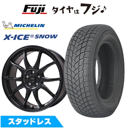 【新品国産車用 5穴100車】 スタッドレスタイヤ ホイール4本セット ミシュラン エックスアイス スノー 225/45R18 ジースピード G-06【限定】 7.5J 18インチ