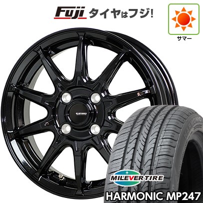 【新品 軽自動車】 夏タイヤ ホイール4本セット 165/55R14 ミレバー ハーモニック MP247(限定) ホットスタッフ ジースピード G-05 14インチ