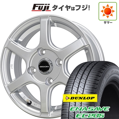 【新品国産車用4穴100】 | 夏タイヤ ホイール4本セット | 185/65R14 | ダンロップ エナセーブ EC205 | ホットスタッフ バイソン BN-04 | 5J 14インチ