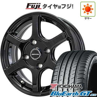 【新品国産車用 4穴100車】 夏タイヤ ホイール4本セット 175/65R14 ヨコハマ ブルーアース GT AE51 ホットスタッフ バイソン BN-04 14インチ