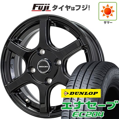【新品国産車用 4穴100車】 夏タイヤ ホイール4本セット 175/65R14 ダンロップ エナセーブ EC204 ホットスタッフ バイソン BN-04 14インチ