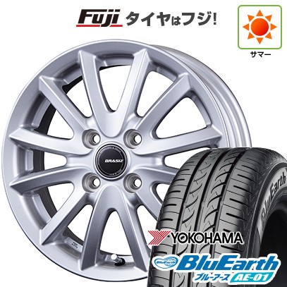 【新品 軽自動車】エブリイワゴン 夏タイヤ ホイール4本セット 155/70R13 ヨコハマ ブルーアース AE-01 コーセイ クレイシズ VS6 13インチ