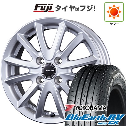 【パンク保証付き】【新品 軽自動車】エブリイワゴン 夏タイヤ ホイール4本セット 165/60R14 ヨコハマ ブルーアース RV-03CK コーセイ クレイシズ VS6 14インチ