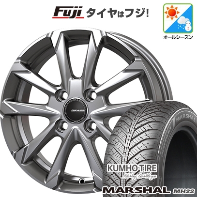 【新品 軽自動車】 オールシーズンタイヤ ホイール4本セット 145/80R13 クムホ マーシャル MH22 オールシーズン(限定) コーセイ クレイシズ GC36F 4J 13インチ
