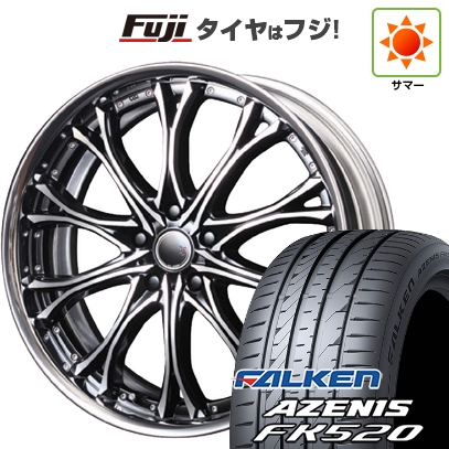 【新品国産車用5穴100】 | 夏タイヤ ホイール4本セット | 225/40R19 | ファルケン アゼニス FK520L | エムズスピード JJクロモ フルリバースリム | 8J 19インチ