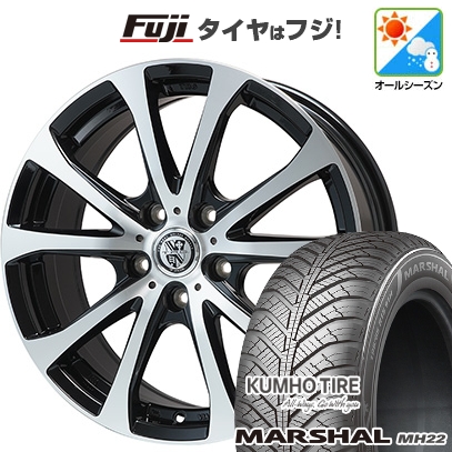 【新品国産車用 5穴114.3車】 オールシーズンタイヤ ホイール4本セット 205/60R16 クムホ マーシャル MH22(限定) ビッグウエイ TRG-バーン XPII 16インチ