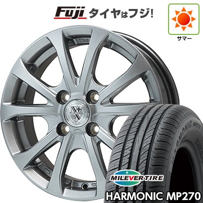 【新品国産車用 4穴100車】 夏タイヤ ホイール4本セット 175/70R14 ミレバー ハーモニック MP270(限定) ビッグウエイ TRG-バーンII 14インチ