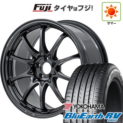 【パンク保証付き】新品国産車用 5穴114.3車 夏タイヤ ホイール4本セット 225/50R18 ヨコハマ ブルーアース RV-03 RAYS ボルクレーシング CE28N-plus 18インチ
