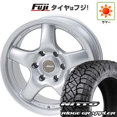 【パンク保証付き】【新品】プラド/ハイラックス 夏タイヤ ホイール4本セット 265/65R17 NITTO リッジグラップラー 4X4エンジニア ブラッドレー パイ 17インチ
