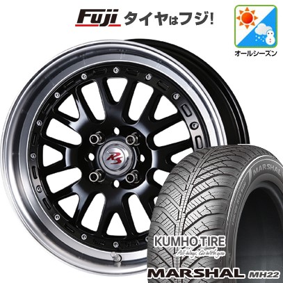 新品国産車用 4穴100車 オールシーズンタイヤ ホイール4本セット 185/55R16 マーシャル MH22 オールシーズン(限定) クリムソン RS WP MAXIモノブロック 16インチ