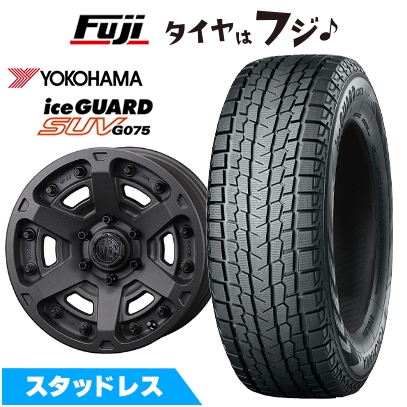 【新品】ラングラー スタッドレスタイヤ ホイール4本セット 265/70R17 ヨコハマ アイスガード SUV G075 クリムソン マーテルギア(MG)アーマーFF 7J 17インチ
