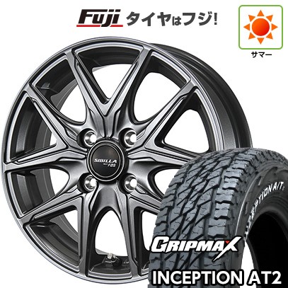 【新品 軽自動車】軽トラ 軽バン 夏タイヤ ホイール4本セット 145R12C 80/78N GRIPMAX インセプション A/TII RWL(限定) トピー シビラ NEXT F05 12インチ
