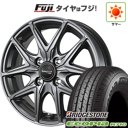 【新品 軽自動車】軽トラ 軽バン | 夏タイヤ ホイール4本セット | 145/80R12 80/78N | ブリヂストン エコピア R710 | トピー シビラ NEXT F05 | 3.5J 12インチ
