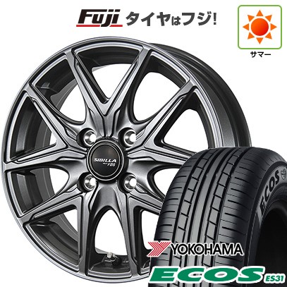 日本製 【新品 軽自動車】 夏タイヤ ホイール4本セット 165/55R14 ヨコハマ エコス ES31 トピー シビラ NEXT F05 14インチ
