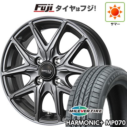 新品 軽自動車 N-BOX タント スペーシア 夏タイヤ ホイール4本セット 165/55R15 ミレバー ハーモニック プラス MP070(限定) トピー シビラ NEXT F05 15インチ