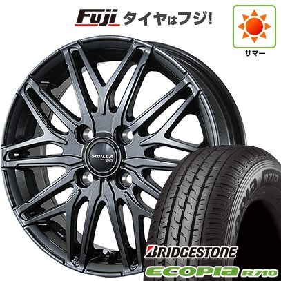 【新品 軽自動車】軽トラ 軽バン | 夏タイヤ ホイール4本セット | 145/80R12 80/78N | ブリヂストン エコピア R710 | トピー シビラ NEXT W45 | 3.5J 12インチ