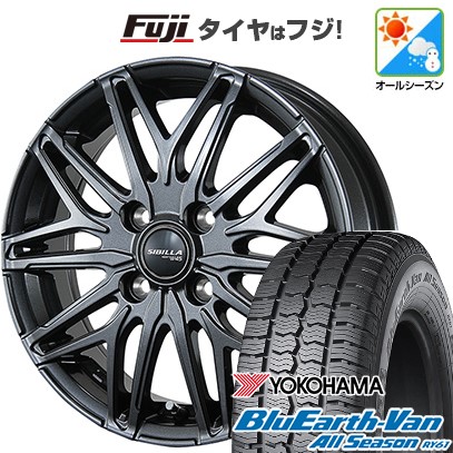 【新品 軽自動車】軽トラ 軽バン オールシーズンタイヤ ホイール4本セット 145/80R12 80/78N ブルーアース Van RY61 トピー シビラ NEXT W45 12インチ