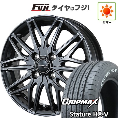 【新品 軽自動車】軽トラ 軽バン 夏タイヤ ホイール4本セット 145/80R12 80/78Q GRIPMAX スタチャー HC-V RWL（限定） トピー シビラ NEXT W45 12インチ