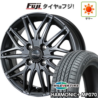 新品 軽自動車 N-BOX タント スペーシア 夏タイヤ ホイール4本セット 165/55R15 ミレバー ハーモニック プラス MP070(限定) トピー シビラ NEXT W45 15インチ
